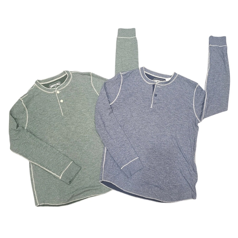 Lot of 2 NWT American Eagle Henley Long Sleeve Shirts Women Size Small/P